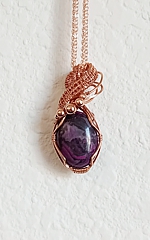 oval purple jasper pendant 2